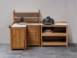 Passion Grills | Buitenkeuken Module Milano | Opstelling 21 | Albastro Cream