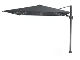 Platinum | Zweefparasol Challenger T² Glow 300 x 300 cm | Antraciet