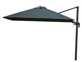 Zweefparasol 300 x 300 cm Shadow LED - Antraciet/Faded Black - Fonteyn Collectie