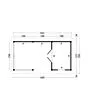 Tuindeco | Overkapping Hamar L | Type 7 | Zwarte Wanden