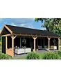 Tuindeco | Overkapping Hamar XL | Type 6 | Zwarte Wanden