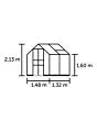 Royal Well | Tuinkas Birdlip 44 | Veiligheidsglas 3 mm | Zwart