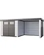 Telluria | Tuinhuis Classico 2724 met Overkapping Lounge Small met Ramen | Rechts | Wit