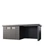 Telluria | Tuinhuis Classico 3024 met Overkapping Lounge Small | Rechts | Antraciet