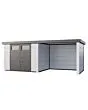 Telluria | Tuinhuis Classico 3024 met Overkapping Lounge Small | Rechts | Wit