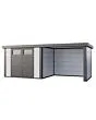 Telluria | Tuinhuis Classico 3024 met Overkapping Lounge Small | Rechts | Wit-Antraciet