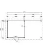 Fonteyn | Tuinhuis Demi met Overkapping 500 x 250 Exclusief
