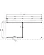 Fonteyn | Tuinhuis Demi met Overkapping 550 x 250 Exclusief