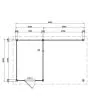 Fonteyn | Tuinhuis Xenna met Overkapping 500 x 300 Exclusief