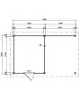 Fonteyn | Tuinhuis Eda met Overkapping 500 x 300 Exclusief