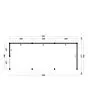Tuindeco | Overkapping Hamar XL | Type 6 | Zwarte Wanden