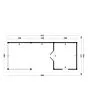 Tuindeco | Overkapping Hamar XL | Type 7 | Zwarte Wanden