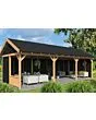 Tuindeco | Overkapping Hamar L | Type 6 | Zwarte Wanden