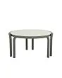 Apple Bee | Koffietafel Lugano Ø79,5 cm | Sintered Stone Travetino White