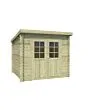 Outdoor Life Products | Tuinhuis Indi 230 x 230 | Olijfgroen Geïmpregneerd