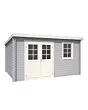 Outdoor Life Products | Tuinhuis Amira 380 x 275 | Gecoat | Platinum Grey-Wit