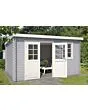 Outdoor Life Products | Tuinhuis Amira 380 x 275 | Gecoat | Platinum Grey-Wit