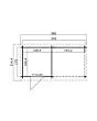Outdoor Life Products | Tuinhuis met Overkapping Jelle 370 x 175 | Gecoat | Platinum Grey-Wit