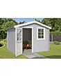 Outdoor Life Products | Tuinhuis Nina 275 x 275 | Gecoat | Platinum Grey-Wit