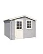 Outdoor Life Products | Tuinhuis Nina 275 x 275 | Gecoat | Platinum Grey-Wit