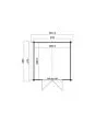 Outdoor Life Products | Tuinhuis Norah 275 x 275 | Gecoat | Platinum Grey-Wit
