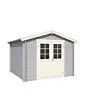 Outdoor Life Products | Tuinhuis Norah 275 x 275 | Gecoat | Platinum Grey-Wit