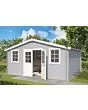 Outdoor Life Products | Tuinhuis Udo 480 x 300 | Gecoat | Platinum Grey-Wit