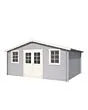 Outdoor Life Products | Tuinhuis Udo 480 x 300 | Gecoat | Platinum Grey-Wit