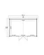 Outdoor Life Products | Tuinhuis Udo 480 x 300 | Gecoat | Carbon Grey-Wit