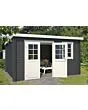 Outdoor Life Products | Tuinhuis Amira 380 x 230 | Gecoat | Carbon Grey-Wit