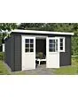 Outdoor Life Products | Tuinhuis Amira 380 x 275 | Gecoat | Carbon Grey-Wit