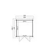 Outdoor Life Products | Tuinhuis Indi 230 x 230 | Gecoat | Carbon Grey-Wit
