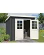 Outdoor Life Products | Tuinhuis Indi 230 x 230 | Gecoat | Carbon Grey-Wit