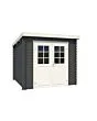 Outdoor Life Products | Tuinhuis Indi 230 x 230 | Gecoat | Carbon Grey-Wit