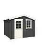 Outdoor Life Products | Tuinhuis Nina 275 x 275 | Gecoat | Carbon Grey-Wit