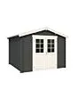 Outdoor Life Products | Tuinhuis Norah 275 x 230 | Gecoat | Carbon Grey-Wit
