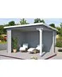 Outdoor Life Products | Overkapping Lara 380 x 275 | Gecoat | Platinum Grey-Wit