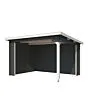 Outdoor Life Products | Overkapping Lara 380 x 275 | Gecoat | Carbon Grey-Wit