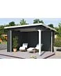 Outdoor Life Products | Overkapping Lara 380 x 275 | Gecoat | Carbon Grey-Wit