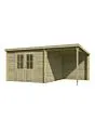Outdoor Life Products | Tuinhuis Tampa 481 x 292 | Olijfgroen Geïmpregneerd