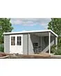 Outdoor Life Products | Tuinhuis Tampa 481 x 292 | Gecoat | Platinum Grey-Wit