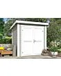 Outdoor Life Products | Tuinhuis Sara 200 x 200 | Gecoat | Platinum Grey-Wit
