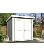 Outdoor Life Products | Tuinhuis Sara 200 x 250 | Gecoat | Platinum Grey-Wit