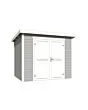 Outdoor Life Products | Tuinhuis Mila 250 x 200 | Gecoat | Platinum Grey-Wit