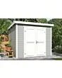 Outdoor Life Products | Tuinhuis Mila 250 x 250 | Gecoat | Platinum Grey-Wit