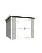 Outdoor Life Products | Tuinhuis Mila 250 x 250 | Gecoat | Platinum Grey-Wit