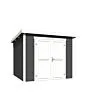 Outdoor Life Products | Tuinhuis Mila 250 x 250 | Gecoat | Carbon Grey-Wit