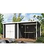 Outdoor Life Products | Tuinhuis Lars 500 x 250 | Gecoat | Carbon Grey-Wit