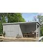 Outdoor Life Products | Tuinhuis Kjeld 550 x 250 | Gecoat | Platinum Grey