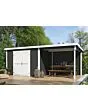 Outdoor Life Products | Tuinhuis Kjeld 550 x 250 | Gecoat | Carbon Grey-Wit